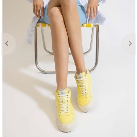 ONCEPT Los Angeles High top Sneakers Pale Lime New - Picture 6 of 8